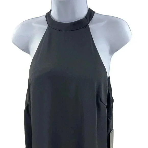 Lulus NWT M Black Slip Dress Lace Hem Halter Neck Romantic Goth Witchy Coquette - Picture 5 of 16